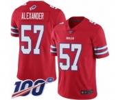 Youth Buffalo Bills #57 Lorenzo Alexander Limited Red Rush Vapor Untouchable 100th Season Football Jersey
