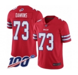 Youth Buffalo Bills #73 Dion Dawkins Limited Red Rush Vapor Untouchable 100th Season Football Jersey