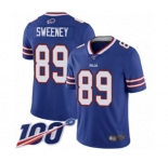 Youth Buffalo Bills #89 Tommy Sweeney Royal Blue Team Color Vapor Untouchable Limited Player 100th Season Football Jersey
