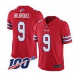 Youth Buffalo Bills #9 Corey Bojorquez Limited Red Rush Vapor Untouchable 100th Season Football Jersey
