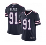 Youth Buffalo Bills #91 Ed Oliver Limited Navy Blue Inverted Legend Football Jersey