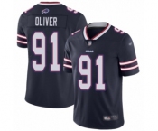 Youth Buffalo Bills #91 Ed Oliver Limited Navy Blue Inverted Legend Football Jersey