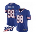 Youth Buffalo Bills #98 Star Lotulelei Royal Blue Team Color Vapor Untouchable Limited Player 100th Season Football Jersey