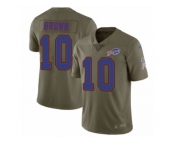 Youth Nike Buffalo Bills #10 Corey Brown Limited Olive 2017 Salute to Service NFL Jersey