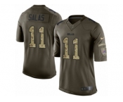 Youth Nike Buffalo Bills #11 Greg Salas Limited Green Salute to Service NFL Jersey