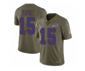 Youth Nike Buffalo Bills #15 Brandon Tate Limited Olive 2017 Salute to Service NFL Jersey