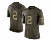 Youth Nike Buffalo Bills #2 Nathan Peterman Limited Green Salute to Service NFL Jersey