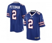 Youth Nike Buffalo Bills #2 Nathan Peterman Limited Royal Blue Team Color NFL Jersey