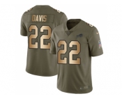 Youth Nike Buffalo Bills #22 Vontae Davis Olive Gold Stitched NFL Limited 2017 Salute to Service Jersey