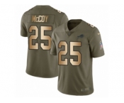 Youth Nike Buffalo Bills #25 LeSean McCoy Limited Olive Gold 2017 Salute to Service NFL Jersey