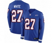 Youth Nike Buffalo Bills #27 Tre'Davious White Limited Royal Blue Therma Long Sleeve NFL Jersey