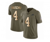 Youth Nike Buffalo Bills #4 Stephen Hauschka Limited Olive Gold 2017 Salute to Service NFL Jersey