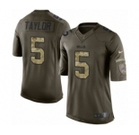 Youth Nike Buffalo Bills #5 Tyrod Taylor Limited Green Salute to Service NFL Jersey