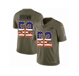 Youth Nike Buffalo Bills #52 Preston Brown Limited Olive USA Flag 2017 Salute to Service NFL Jersey