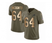 Youth Nike Buffalo Bills #64 Richie Incognito Limited Olive Gold 2017 Salute to Service NFL Jersey