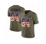 Youth Nike Buffalo Bills #64 Richie Incognito Limited Olive USA Flag 2017 Salute to Service NFL Jersey