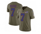 Youth Nike Buffalo Bills #7 Doug Flutie Limited Olive 2017 Salute to Service NFL Jersey