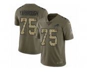 Youth Nike Buffalo Bills #75 Eddie Yarbrough Limited Olive Camo 2017 Salute to Service NFL Jersey