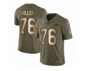 Youth Nike Buffalo Bills #76 John Miller Limited Olive Gold 2017 Salute to Service NFL Jersey