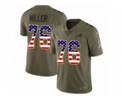 Youth Nike Buffalo Bills #76 John Miller Limited Olive USA Flag 2017 Salute to Service NFL Jersey