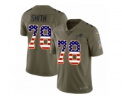 Youth Nike Buffalo Bills #78 Bruce Smith Limited Olive USA Flag 2017 Salute to Service NFL Jersey