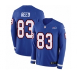 Youth Nike Buffalo Bills #83 Andre Reed Limited Royal Blue Therma Long Sleeve NFL Jersey