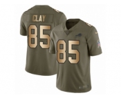 Youth Nike Buffalo Bills #85 Charles Clay Limited Olive Gold 2017 Salute to Service NFL Jersey