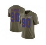 Youth Nike Buffalo Bills #90 Shaq Lawson Limited Olive 2017 Salute to Service NFL Jersey