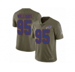 Youth Nike Buffalo Bills #95 Kyle Williams Limited Olive 2017 Salute to Service NFL Jersey