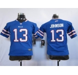nike youth nfl jerseys buffalo bills #13 johnson blue[nike]