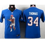 nike youth nfl jerseys buffalo bills #34 thomas blue[portrait fashion]