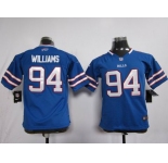 nike youth nfl jerseys buffalo bills ##94 williams blue[nike]