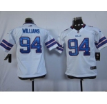 nike youth nfl jerseys buffalo bills #94 williams white[nike]