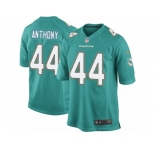 Men Nike Miami Dolphins #44 Stephone Anthony Game Aqua Green Team Color NFL Jersey