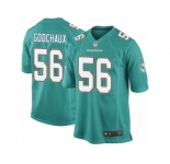 Men Nike Miami Dolphins #56 Davon Godchaux Game Aqua Green Team Color NFL Jersey