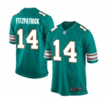 Men's Miami Dolphins #14 Ryan Fitzpatrick Game Aqua Green Alternate Football Jersey