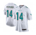 Men's Miami Dolphins #14 Ryan Fitzpatrick Game White Football Jersey