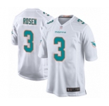 Men's Miami Dolphins #3 Josh Rosen Game White Football Jersey