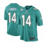 Men's Nike Miami Dolphins #14 Jarvis Landry Game Aqua Green Team Color NFL Jersey