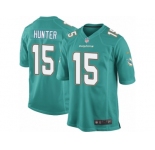 Men's Nike Miami Dolphins #15 Justin Hunter Game Aqua Green Team Color NFL Jersey