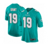 Men's Nike Miami Dolphins #19 Jakeem Grant Game Aqua Green Team Color NFL Jersey