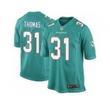 Men's Nike Miami Dolphins #31 Michael Thomas Game Aqua Green Team Color NFL Jersey