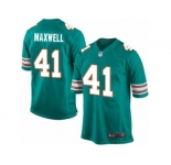 Men's Nike Miami Dolphins #41 Byron Maxwell Game Aqua Green Alternate NFL Jersey