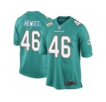 Men's Nike Miami Dolphins #46 Neville Hewitt Game Aqua Green Team Color NFL Jersey
