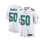 Men's Nike Miami Dolphins #50 Andre Branch Game White NFL Jersey