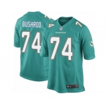 Men's Nike Miami Dolphins #74 Jermon Bushrod Game Aqua Green Team Color NFL Jersey