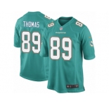Men's Nike Miami Dolphins #89 Julius Thomas Game Aqua Green Team Color NFL Jersey