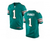 Men Nike Miami Dolphins #1 Cody Parkey Elite Aqua Green Alternate NFL Jersey