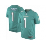 Men Nike Miami Dolphins #1 Cody Parkey Elite Aqua Green Team Color NFL Jersey