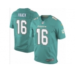 Men Nike Miami Dolphins #16 Matt Haack Elite Aqua Green Team Color NFL Jersey